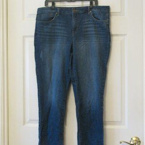 2/$15 New Directions Jeans Size 16 Straight Good Condition 28" Inseam Fl…